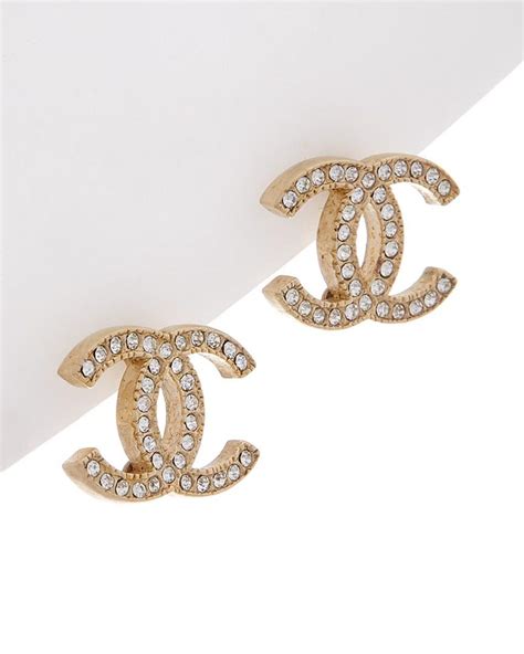 chanel earrings metallic